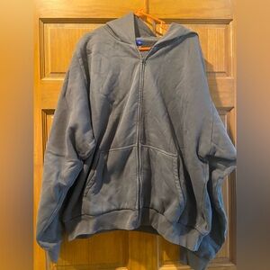 YZY Gap Gray Zip-Up Hoodie Sz xxl